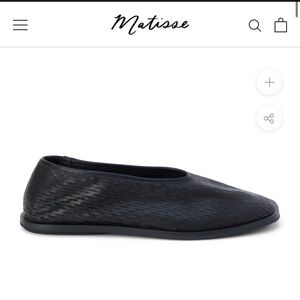 Matisse Black Textured Slip-On Flats